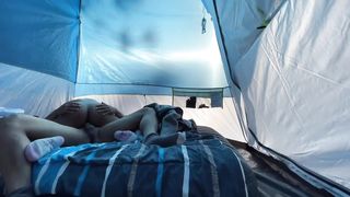 Morning Camping Fuck in the Tent and she Worry about others Camper Hear and see what are we doing