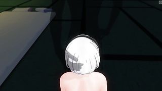 3D HENTAI 2B Doggystyled and Blowjob to his Friend