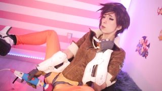 Tracer (Overwatch Hitachi until she Cums