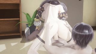 White Beautiful Witch - 3D Hentai - (Uncensored)