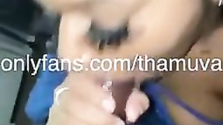 PRETTY EBONY SUCKS DICK AND BALLS