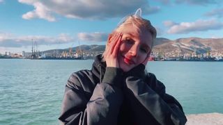 Blonde Public Blowjob Dick and Cum Swallow at the Lighthouse