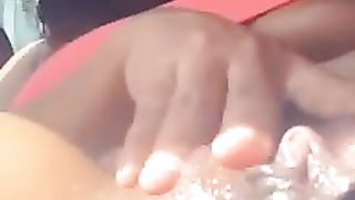 Hot Babe outside Pussy Play