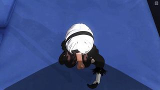 3D HENTAI POV Passionate Blowjob from Hot 2B