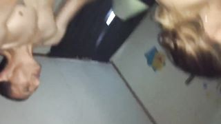 Sexy MILF Sucks Big Cock and Takes back Shots while best Friends Masterbates and Video Tapes