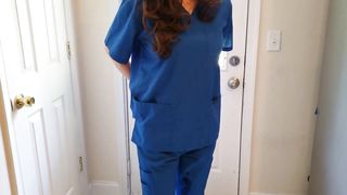 Nurse Wetting her Scrubs