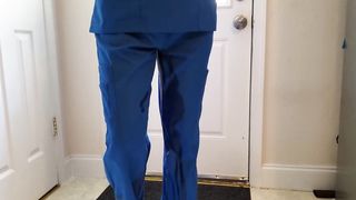 Nurse Wetting her Scrubs