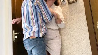 The teacher came to the student and got a dick in his mouth (Alina Tumanova)