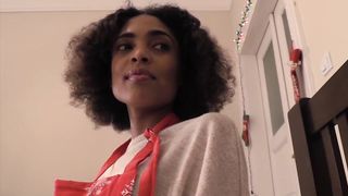 Merry Christmass Baby. Older Husband Eats Younger Wife's Ass for Dessert.