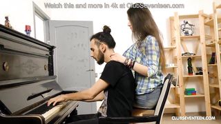 Horny teen fucks her piano teacher