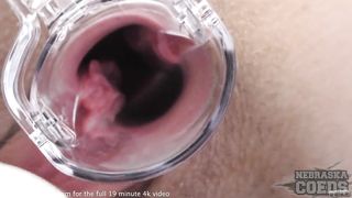 Super Hot Teen Girl Gaping her Small Pussy with Speculum and Finger Blasting Rfo