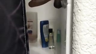 Caught my Girl Fucking her Ass in the Shower w her Dildo
