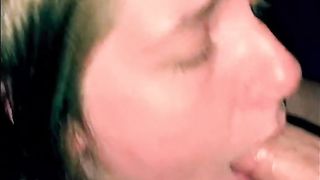 Curvy Blue Haired Girl gives Blowjob and Gets it from behind