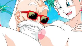 DRAGON BALL| BULMA IS FUCKED BY MASTER ROSHI'S COCK!