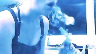 Cute Tweaker Girl Blowing Clouds