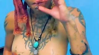 Stud/Stem Tent Play|Smoking & Masturbating