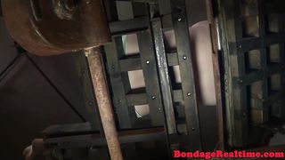 BDSM sub dominated with enema and bondage