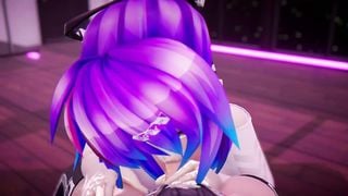 MMD -PROJEKT MELODY A.I. Vtuber Sucks her first Futa Dick By-lovemax