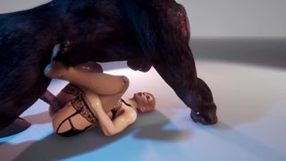 Minotaur Fucks a Sexy Busty Blonde 3D