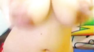 Big boobs dark nippled web cam girl, lactating (MrNo)