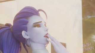 Overwatch - Widowmaker Threesome Anal Creampie Squirt 3d Hentai - by RashNemain