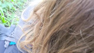 Slut Sucks Cock in Public Park and Gets a Face Full of Cum (And Loves It)