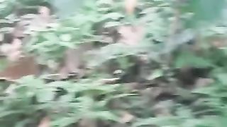 BIG ASS WIFE Doggy in JUNGLE Risky OUTDOOR