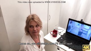 TUTOR4K. Guy doesnt pay tutor for lesson but just bangs older bitch