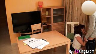 I'm an English teacher and I fuck my virgin student out of pity