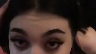 Ur Lil Emo GF w Huge Tits gives u a Messy Blowjob