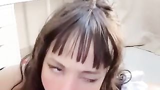 Cape Town Coloured Slut Choking on Big Cock