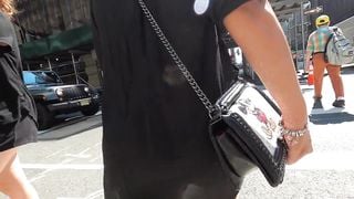 Wife in Black Sheer Dress with Yellow Thong on at Sex Store.mp4