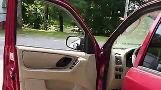 Stopping at Random Stores Flashing Peeing Twerking then had a Stranger to Flash her Breast and more