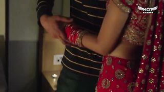 Beautiful Indian Girl in Red Bra on Honeymoon