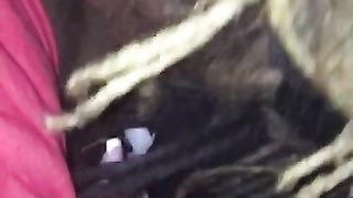 40 Year old Dyke Eating my Dick like a Good Hoe for a Ride Home