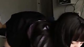 Hot Gothic Girl with Huge Ass Cums with her Dildo