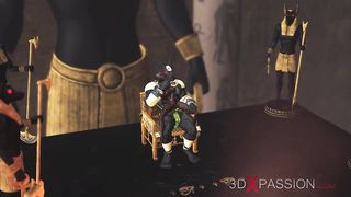 Anubis Fucks a Young Egyptian Slave in his Temple