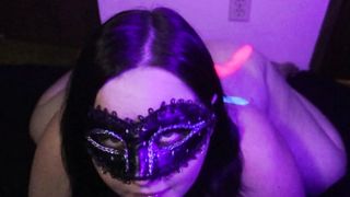 Hot BBW in Body Paint Talks Dirty while she Fucks herself