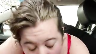 Big Tits Car Blow Job