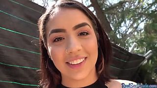 Spanish babe gets fucked in public after giving blowjob