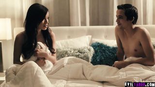 Savannah Sixx went to her bffs house and met her stepbro Ricky Spanish. She found out that her besftriends betrayal so she fucks with her stepbro.