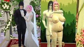 Sakura's Wedding Part 4 Naruto Hentai Obedient and Domesticated Wife Pregnant with her Rapists Marries in front of her Horned Husband and Sad Netorare