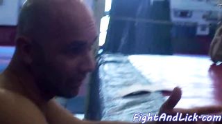 Busty asian fucked with strapon by lez teen