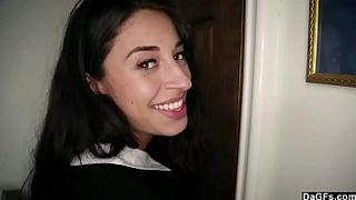 Teen Latina surprises BF after Church  Dagfs