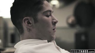 PURE TABOO Blair Williams Tricks Momma's Boy StepBro into Fuck!