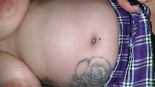 Schoolgirl rides her daddys dick and cums