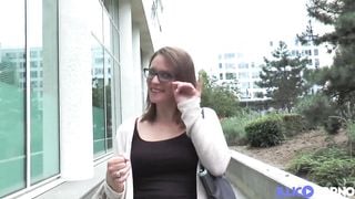 Sandy Lou takes her first black cock in her ass