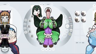 Fapwall [Rule 34 Hentai game] Tsuyu Asui from my hero academy gets a 6 dicks penetration and bukkake