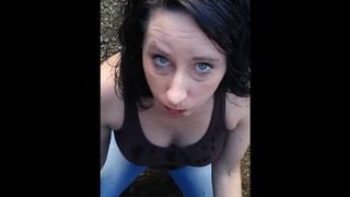 Going on a trip and pulled over on the side of the road so my wife can drink my piss