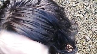 Going on a trip and pulled over on the side of the road so my wife can drink my piss